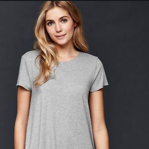 Gap Heather Gray A-line Tee Dress